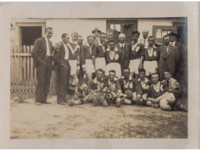 Dobová fotografie malá, fotbal Lysá Kolín, 1932 (1)