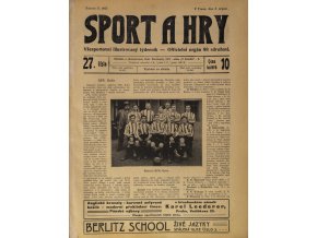 Noviny Sport a Hry, č. 27, 1906 (1)