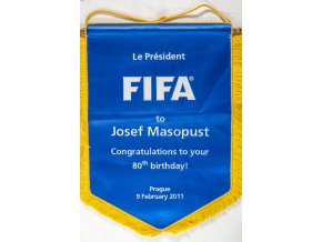 Vlajka Le Président FIFA, to J. Masopust, 80 th Birthday (2)