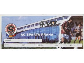 Vstupenka UEFA , Sparta Praha v. FC Boby Brno