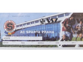 Vstupenka UEFA , Sparta Praha v. Viktoria Žižkov