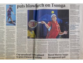 Noviny, The Australian, Sport, 2012,, Kvitová