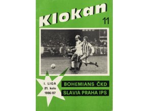 Program Klokan, FC Bohemians Praha vs. Slavia Praha IPS, 1986