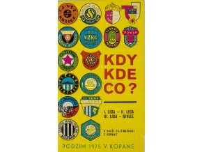 Podzim 75. KDY KDE CO v kopané