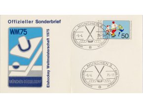 FDC hokej, WM 75, Munchen Dusseldorf, 1975