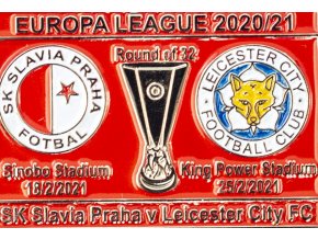 Odznak smalt Europa League 202021, Slavia v. Leicester, R32, red