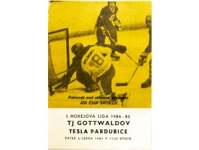 Program hokej, TJ Gottwaldov v. TJ Tesla Pardubice, 1985