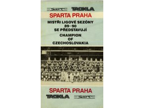 Brožura, Sparta Praha, mistři hokejové sezony 89 90