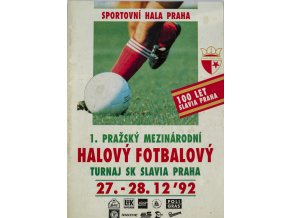 Program I. mezinárodní halový fotbalový turnaj SK Slavia Praha, 1992