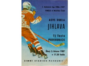 Program hokej, TJ Tesla Pardubice v. ASVS Dukla Jihlava, 1987