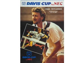 Official Program Davis Cup, ČSSR v. Švýcarsko, 1990