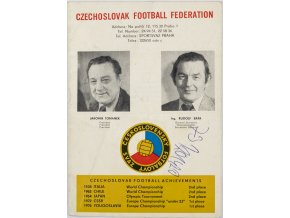 Brožura Czech football federation, 1980