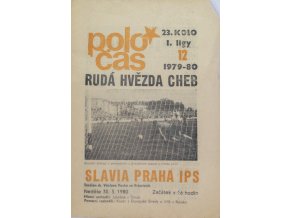 Poločas Slavia Praha vs. RH Cheb 1979 80