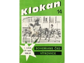 Program Klokan, S Bohemians vs. Vítkovice, 198687