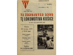 Program Zbrojovka Brno v. TJ Lokomotiva Košice, 1978 79