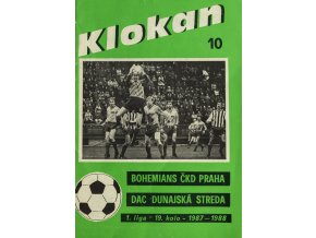 Program Klokan, Bohememians ČKD v. DAC Dunajská Streda, 198788