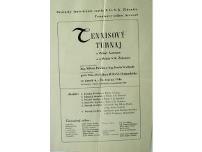 Dokument, Tenisový turnaj SK Židenice, 1946 (1)