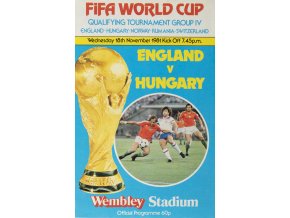 Program , Fifa WC, England v. Hungary, Wembley, 1981