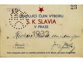 Sklenice pivní SK Slavia Praha 0,5 l, 1893 sestava 2