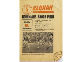 Program Klokan, Bohemians v. Plzeň, 1978