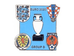 Odznak smalt Euro 2020, Group D, blue light