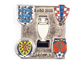 Odznak smalt Euro 2020, Group D, silver