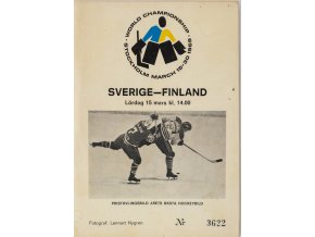 Program hokej, Sverige v. Finland, 1969