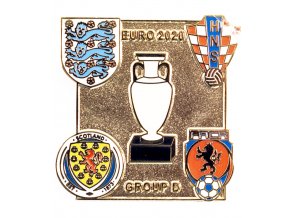 Odznak smalt Euro 2020, Group D, gold (1)
