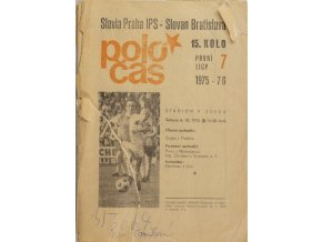 Poločas, Slavia Praha IPS vs. Slovan Bratislava 1975 76