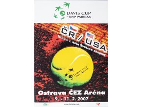 Program, Fed Cup . Czech Republic v USA, 2007