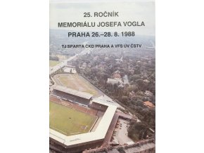 Program fotbal , 25. ročník mem. J. Vogla, Sparta, 1988