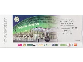 Vstupenka UEFA, CHL, Ferencvaros v. Slavia Praha, 2021 II