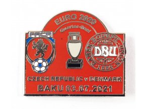 Odznak, Euro 2020, Czech republic v. Germany, Baku, 2021, red (1)