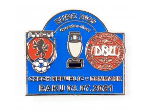Odznak, Euro 2020, Czech republic v. Dennmark, Baku, 2021, blue
