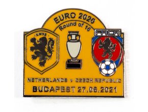 Odznak, Euro 2020, Netherlands v. Czech republic , Budapest, 2021, orange
