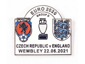 Odznak, Euro 2020, Czech republic v. England , Wembley, 2021, white