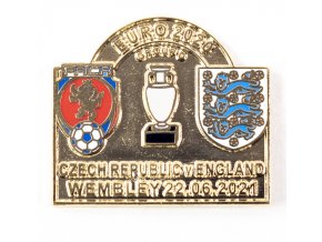 Odznak, Euro 2020, Czech republic v. England , Wembley, 2021, gold (1)