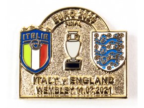 Odznak, Euro 2020, Italy v. England , Wembley, final 2021, gold
