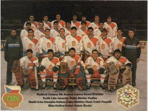 Fotografie tiskovina, tým hokej ČSSR, Calgary, 1988