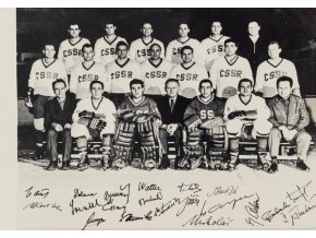 Fotografie hokejové národní mužstvo ČSSR, ČTK, 1963 (1)