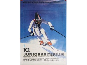 Plakát, 10 Juniorkriterium, alpské lyžování, Špindlerův mlýn, 1980