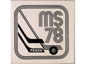 Pivní tácek MS Hokej 1978, Praha