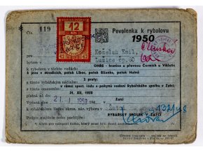 Tiskovina, Povolenka k rybolovu, 1950 (1)