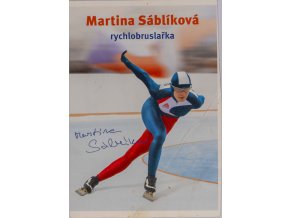 Podpisová karta, Martina Sáblíková, autogram (1)
