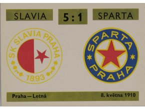 Kartička ,Derby, 4, Slavia v. Sparta, 51 (1)