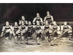 Fotografie hokejová mužstvo Brighton Tigers, 1958 (1)