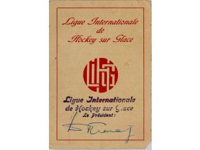 Průkaz ČSTV, Lique Internationale de Hocley sur Gace, 195152 (1)