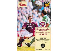 Program fotbal, Hearts v Falkirk, 1995