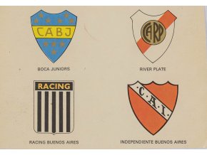 Kartička , Boca Juniors, River Plate, Racing Buenos Aires, Independiente (1)