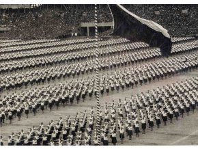 Fotopohlednice čs spartakiáda 1955, přehlídka vyspělosti čs. sportu (1)